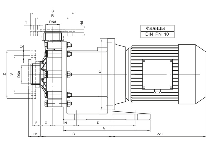 Размеры HTM50 PP/PVDF