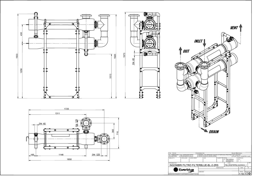 Конструкция фильтра FILTERBLUE-BL-02-2RS