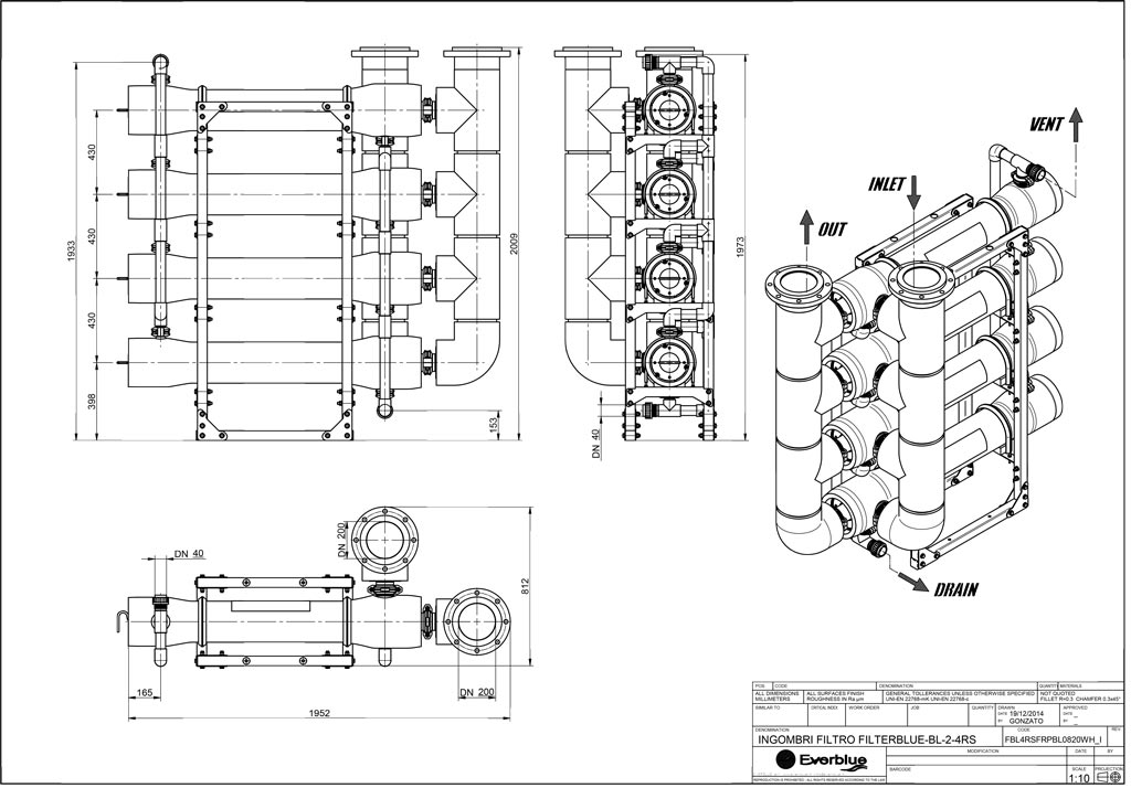 Конструкция фильтра FILTERBLUE-BL-02-4RS